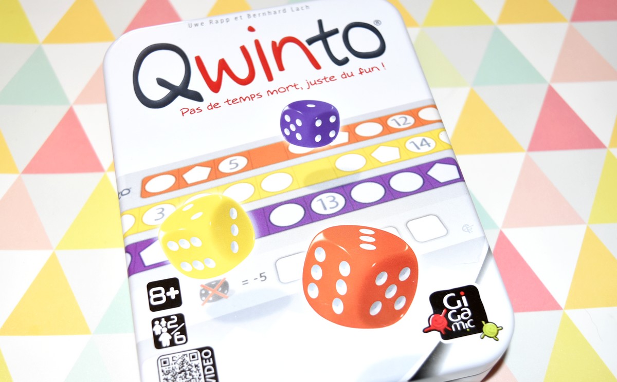 Qwinto ,jeu de société Gigamic ,roll and write